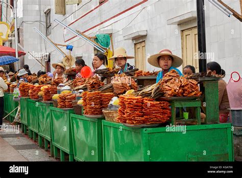 Selling Food At Kyaiktiyo Pagoda Golden Rock Pilgrimage Site