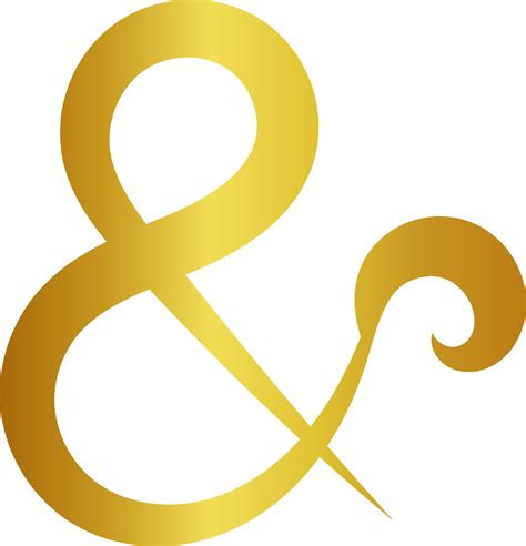 Golden Luxury Ampersand Sign Ampersand Border For Printing Invitations