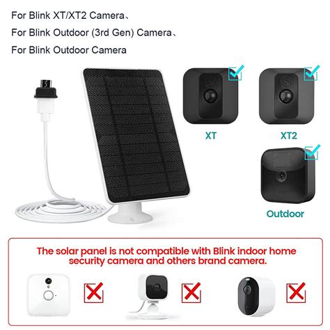 Solar Power Bank W With Rubber Plug For Blink Xt Xt Outdoor Camera