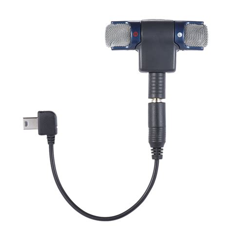 Microfone Est Reo Externo Mm Cabo Adaptador Mini Usb Para Gopro