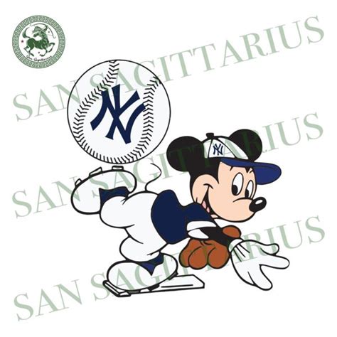 New York Yankees And Mickey Sport Svg MLB Baseball Svg MLB Svg MLB