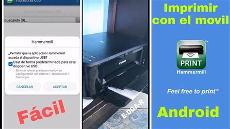 Como Imprimir Desde Mi Movil Android Por Cable USB OTG Impresora Canon