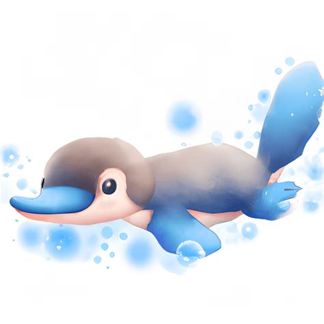 3d Cute Platypus Clipart With Watercolor Illustration · Creative Fabrica