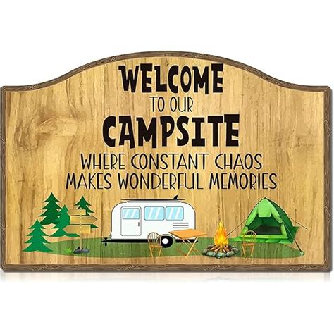 Campfire Grill Sign - Campsite Decor - Camping Site Signs - Custom Camping Sign - esljobstation.com