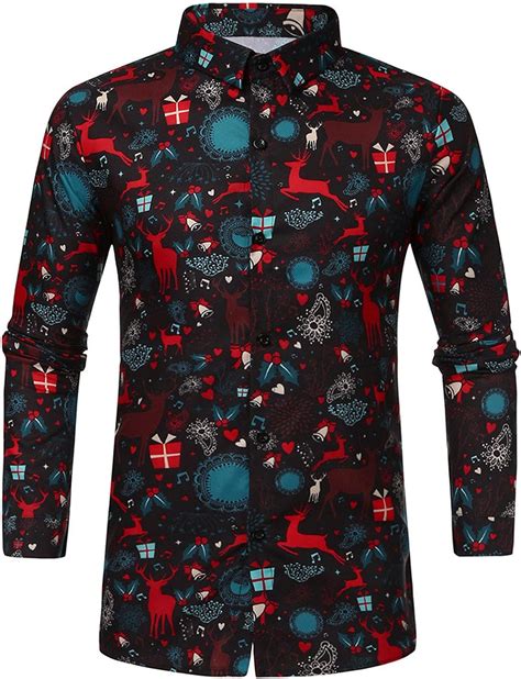 Weihnachtshemd Herren Rot Weihnachten D Druck Hemd Sweatshirt Shirt