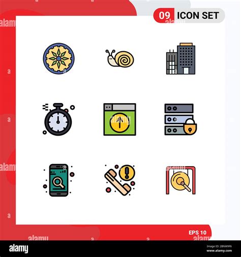 Stock Vector Icon Pack Of 9 Line Signs And Symbols For Design Up