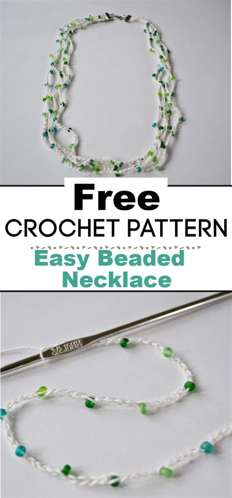 Easy Beaded Crochet Necklace Tutorial