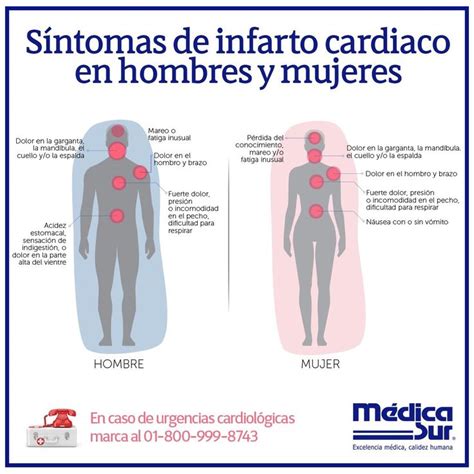 Síntomas De Infarto En Hombres Y Mujeres Sintomas De Un Infarto Medicina De Urgencias