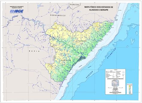 Physical Map Of The State Of Sergipe Brazil Full Size Gifex