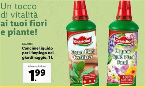 Offerta Grandiol Concime Liquido Per L Impiego Nel Giardinaggio 1 L Di Lidl