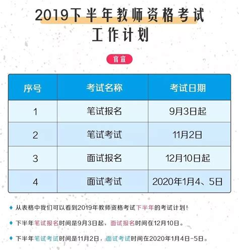 【天津】2019年下半年天津市全国中小学教师资格考试（笔试）公告考生