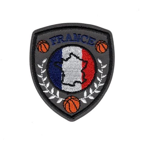 Patch Ecusson Thermocollant Blason Sport Basket France 5 X 5 50 Cm