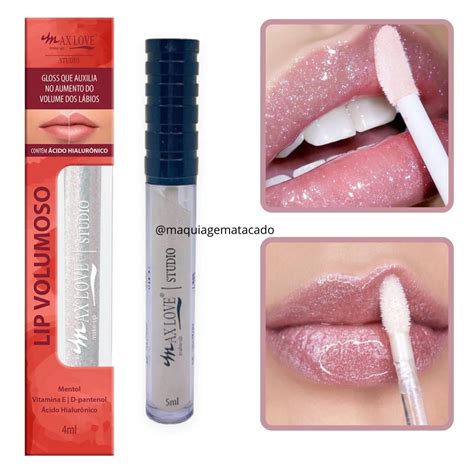 Gloss Lip Volumoso Max Love Transparente Ácido Hialurônico Unidade