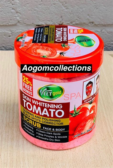 Veet Gold Skin Whitening Tomato Black Spot Corrector Body Scrub Aogom