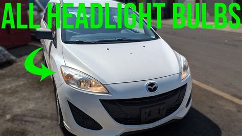 How To Replace Headlight Bulbs Mazda 5 2011 2017 Youtube