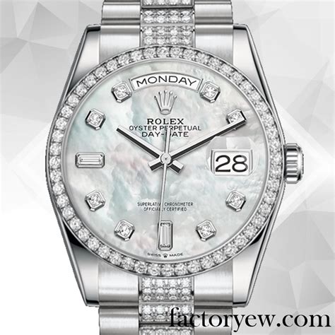 EW Rolex Day Date Rolex Calibre 2836 Fake Men S 118346 Silver Tone