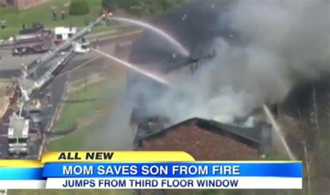 Mom Of The Year Mother Jumps 3 Stories Out Of Burning Building With