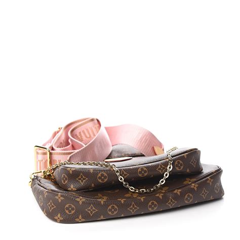 LOUIS VUITTON Monogram Multi Pochette Accessories Rose Clair 536969