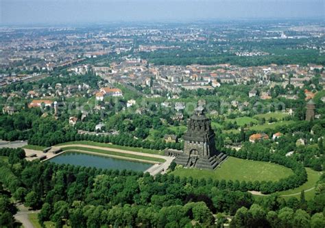 Leipzig from the bird s eye view Blick auf das Völkerschlachtdenkmal