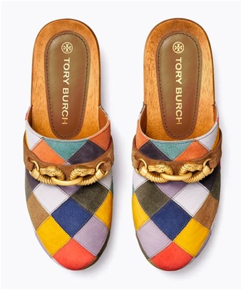 Tory Burch Jessa Patchwork Clogs Style On Main