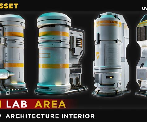 ArtStation - 5 SCI-FI INTERIOR LAB AREA VOL 01 | Game Assets