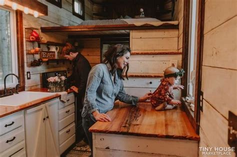 Hot Tub Tiny House With A Rooftop Balcony Tiny Houses For Sale Tiny House Cheap Tiny House