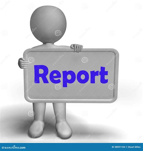 Report Sign Means News Announcement Stock Illustration - Illustration ...