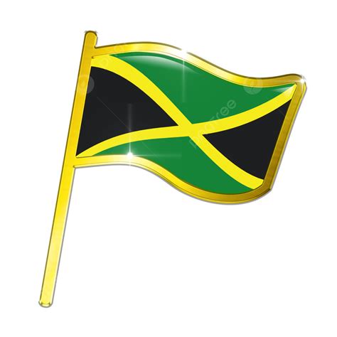 Insignia Pin Emblema Bandera De Jamaica Png Jamaica Bandera Emblema