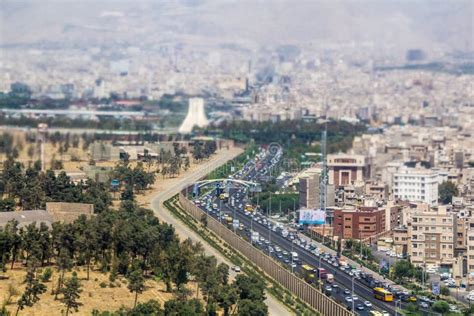 Teheran Stadt Vom Berg Redaktionelles Stockfotografie Bild Von