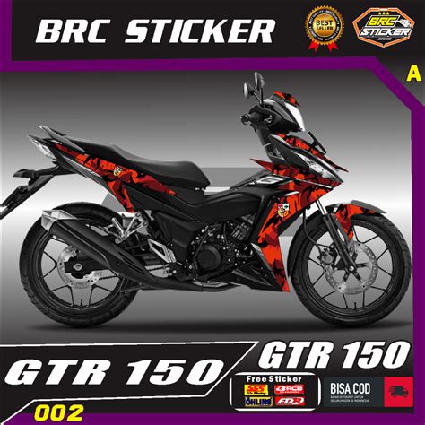 Jual Sticker Striping Sticker Lis Variasi Honda Supra GTR 150 Desain