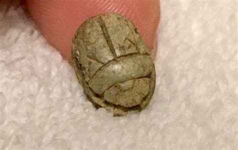 Rare Ancient Egyptian Scarab Stone Amulet Beetle Egypt Antique Vtg