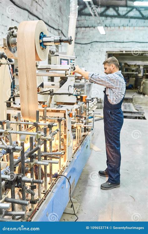 Mature Man Working At Modern Factory Stock Photo Image Of Copy