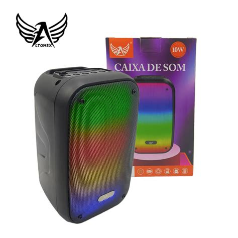 Caixa De Som Sem Fio Bluetooth 10W RGB Altomex AL 8921 Shopee Brasil