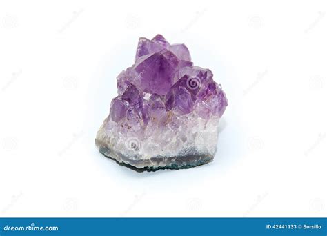 Conjunto Roxo Do Cristal De Quartzo Da Ametista Imagem De Stock