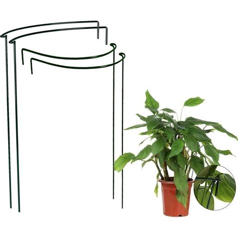 Lot De 4 Tuteurs Pour Plantes De Jardin Demi Ronds Support De Bordure