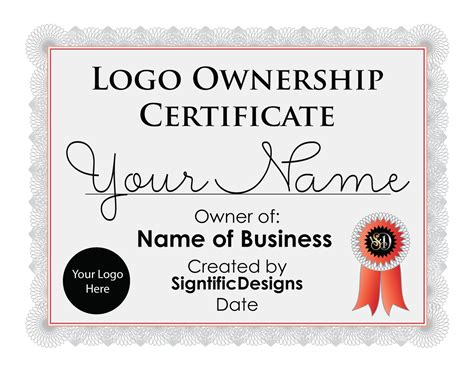 Logo Ownership Certificate Logo Design License Add On