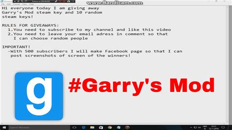 Garry S Mod Steam Key Giveaway Random Steam Keys Youtube