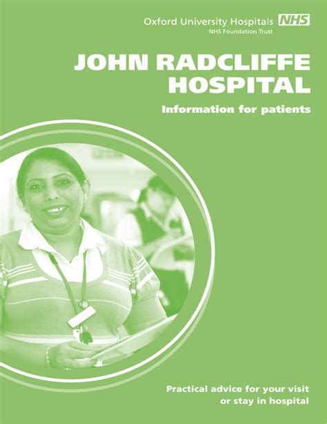 JOHN RADCLIFFE HOSPITAL Information for patients Practical advice for ...