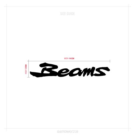 Beams Logo Toyota 3sge Decal Sticker Saitoworks