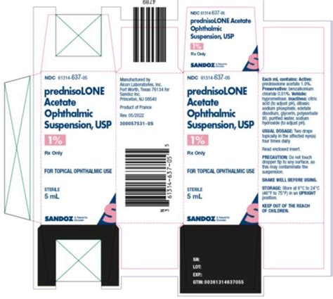 Prednisolone Ophthalmic Suspension - FDA prescribing information, side ...