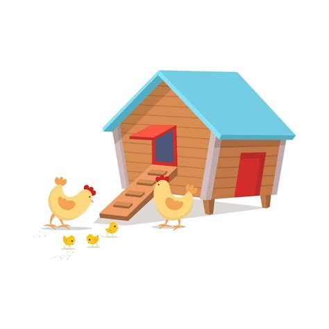 Premium Vector Chicken Coop With Chickens Hen House Cartoon Vector