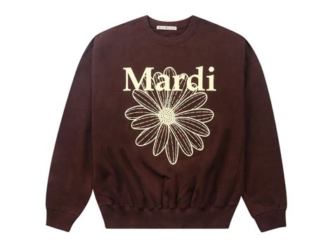 Sasom เสื้อผ้า Mardi Mercredi Sweatshirt Flowermardi Brown Cream เช็ค