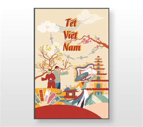 Thiết kế Poster Tết Việt, Chào mừng xuân năm mới. File Ai #10 - Vector6.com