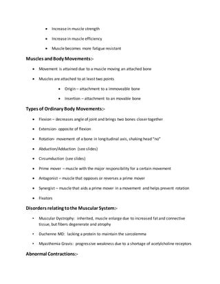 Muscular System Pdf