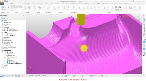 Powermill Tutorial Mill D Rough Finish Machining Youtube