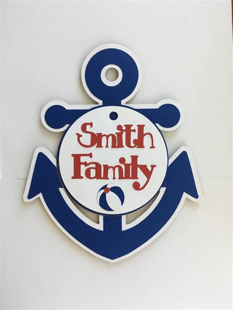 Large Personalized Anchor Cruise Door Decoration With Etsy