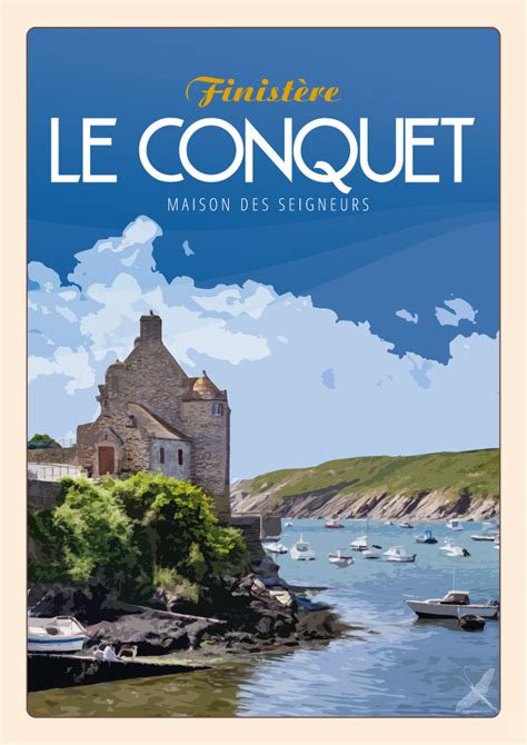 Affiches N O Vintage Le Conquet La Maison Des Seigneurs