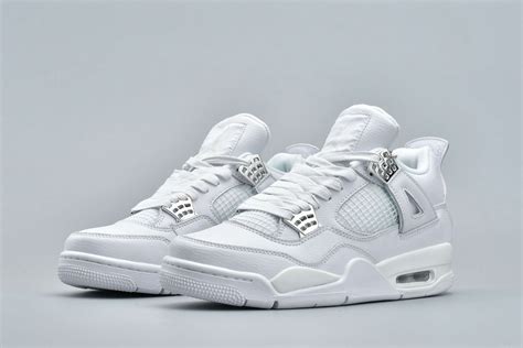 2017 Air Jordan 4 Pure Money” Whitemetallic Silver Pure Platinum