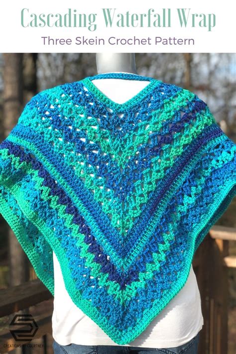 Cascading Waterfall Wrap Creations By Courtney Crochet Shawls And