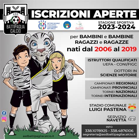 Iscrizioni Aperte 2023 2024 ASD Battipaglia Calcio